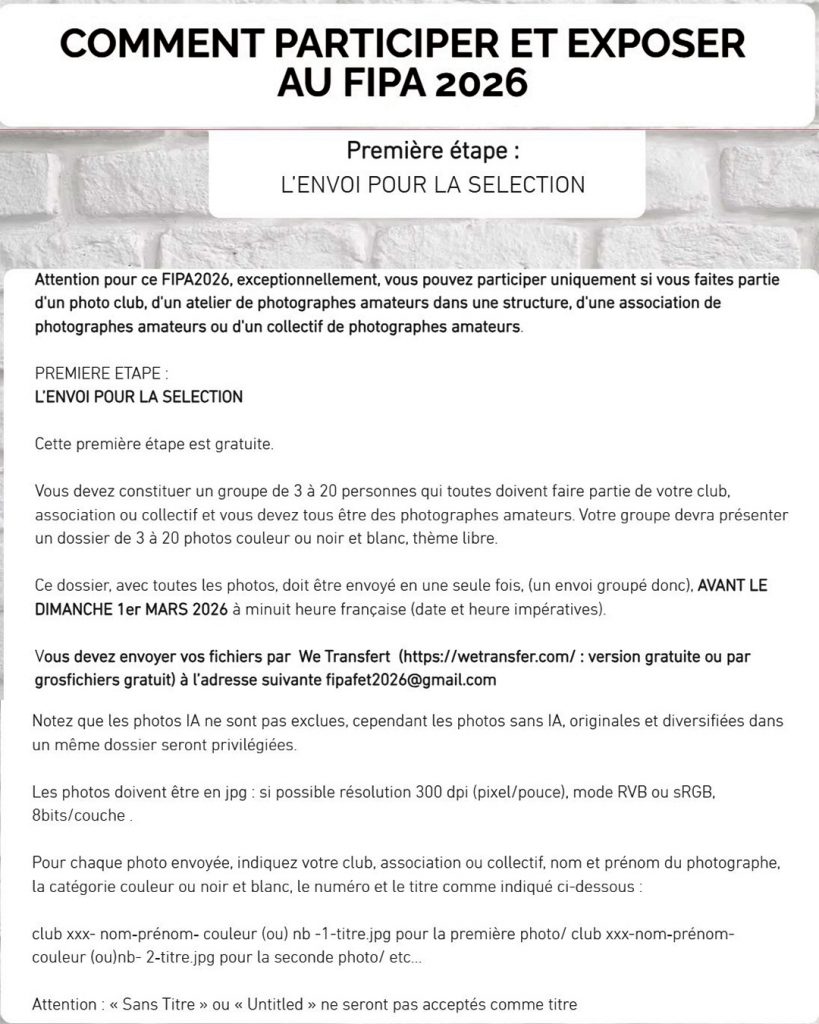 concours - FIPA 2026